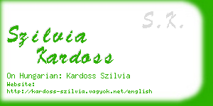 szilvia kardoss business card